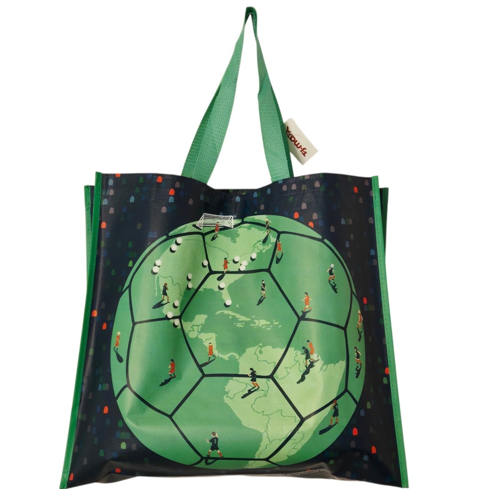 Soccer Ball Net World Sports Gift Bag Reusable Recycled Tote Shopping TJMaxx New